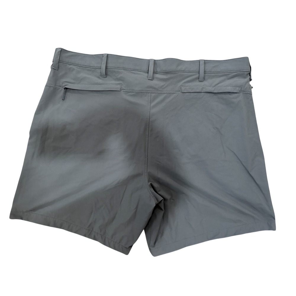 American Eagle Men Street Grey Chino Golf Shorts Size 42 Zip Pockets Flat Front - Picture 2 of 14